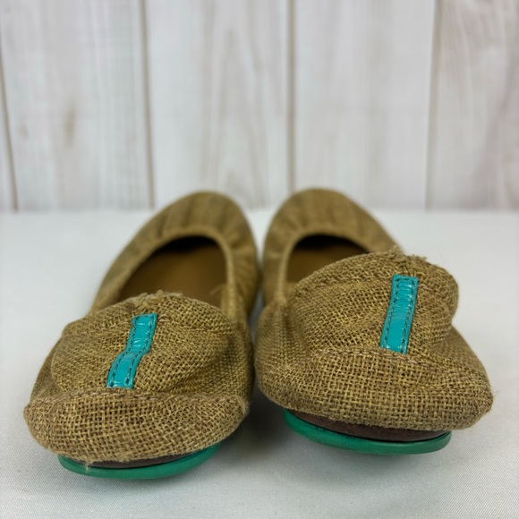 Tieks Brentwood Ballet Flats Fabric Ballerina Comfort Casual Shoes Tan Size 8 - Picture 11 of 16